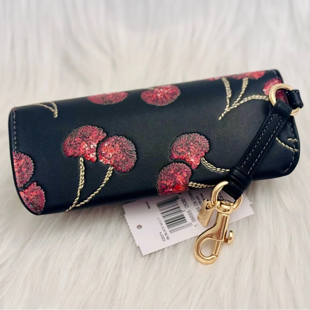 Coach Sunglass Case With Cherry Print CDD74 NWT - Picture 7 of 9